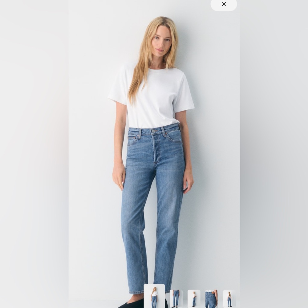 Denim Forum The Arlo Light Blue Straight Leg Jeans